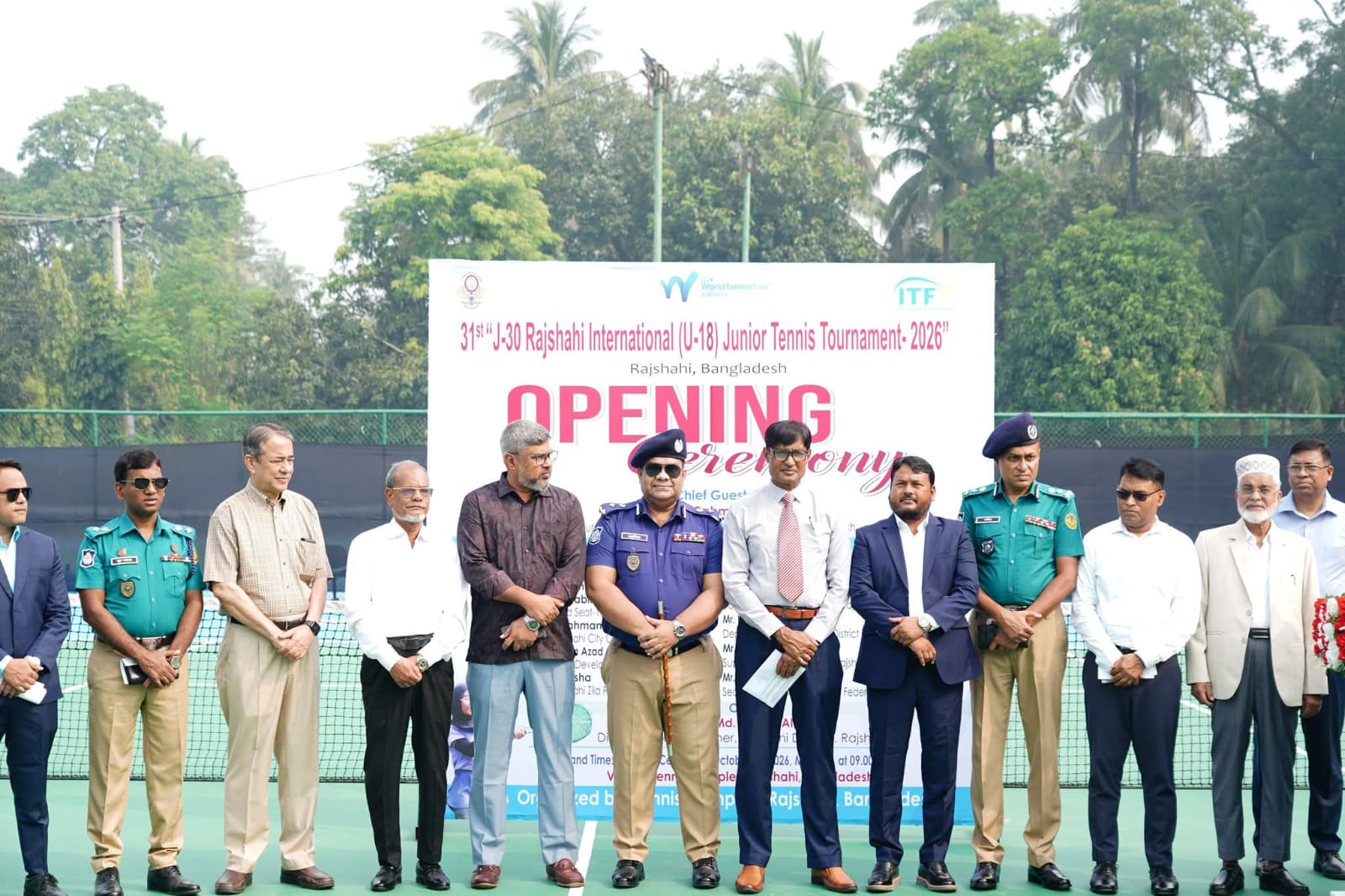 বর্ণাঢ্য আয়োজনে রাজশাহীতে শুরু হয়েছে ৩১তম রাজশাহী ইন্টারন্যাশনাল (অনূর্ধ্ব-১৮) জুনিয়র টেনিস চ্যাম্পিয়নশিপ উদ্বোধন