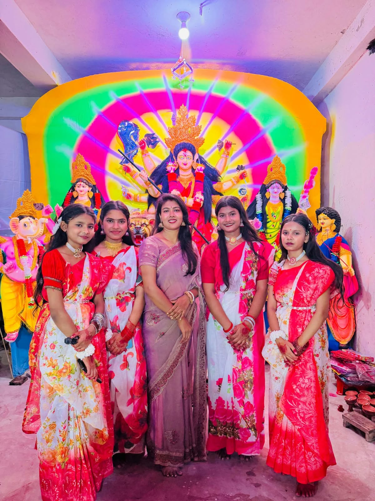 বগুড়ায় বিসর্জনের মধ্য দিয়ে শেষ হলো শারদীয় দুর্গোৎসব