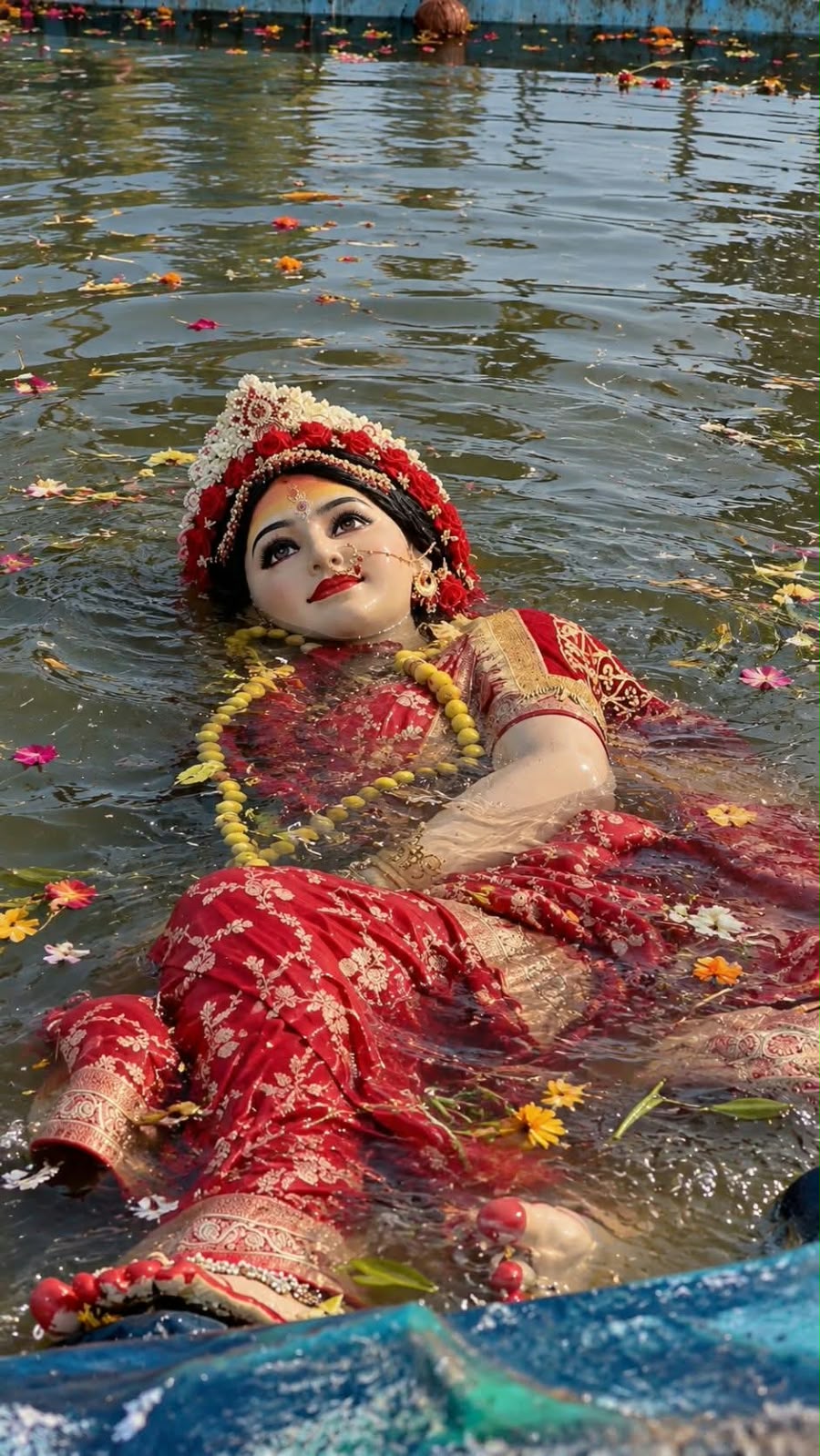 বগুড়ায় বিসর্জনের মধ্য দিয়ে শেষ হলো শারদীয় দুর্গোৎসব